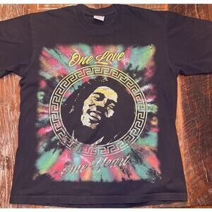 5 Pro Vintage Bob Marley Tee size XL One love One Heart Cotton